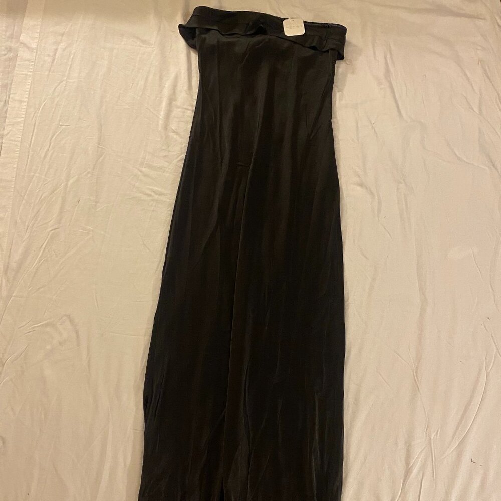 New With Tags Altar'D State Satin Floor Length Black Formal Party Dress Size: L